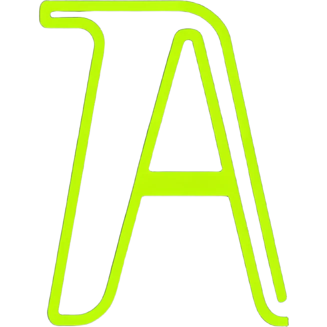 Capital letter A with neon glowing effect emoji