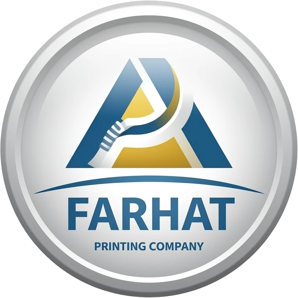 create logo for may company is names FARHAT. FARHAT IS PRINTING COMPANY. CREATE A BEST LOGO NOW emoji