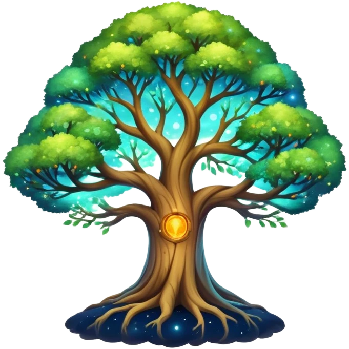 World tree in outerspace-yggdrasil emoji