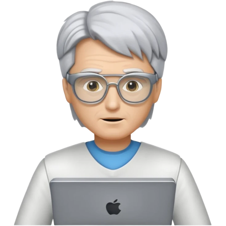 Je veux que tu me crées un personnage derrière un écran d'ordinateur qui ressemble à doc de retour vers le futur emoji