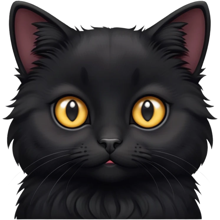 Black cute cat emoji