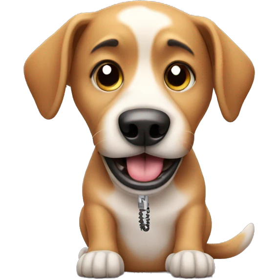 Dog with phone  emoji