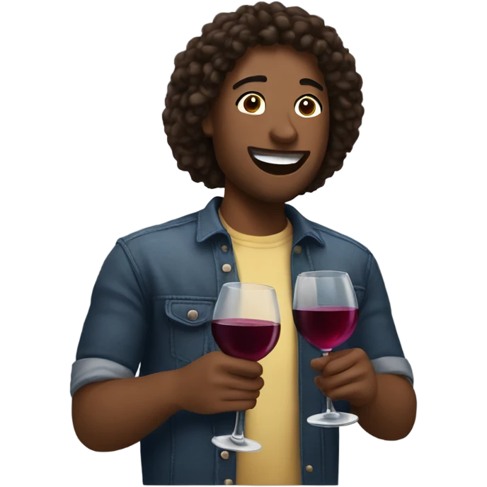 friends enjoying wine indoors emoji