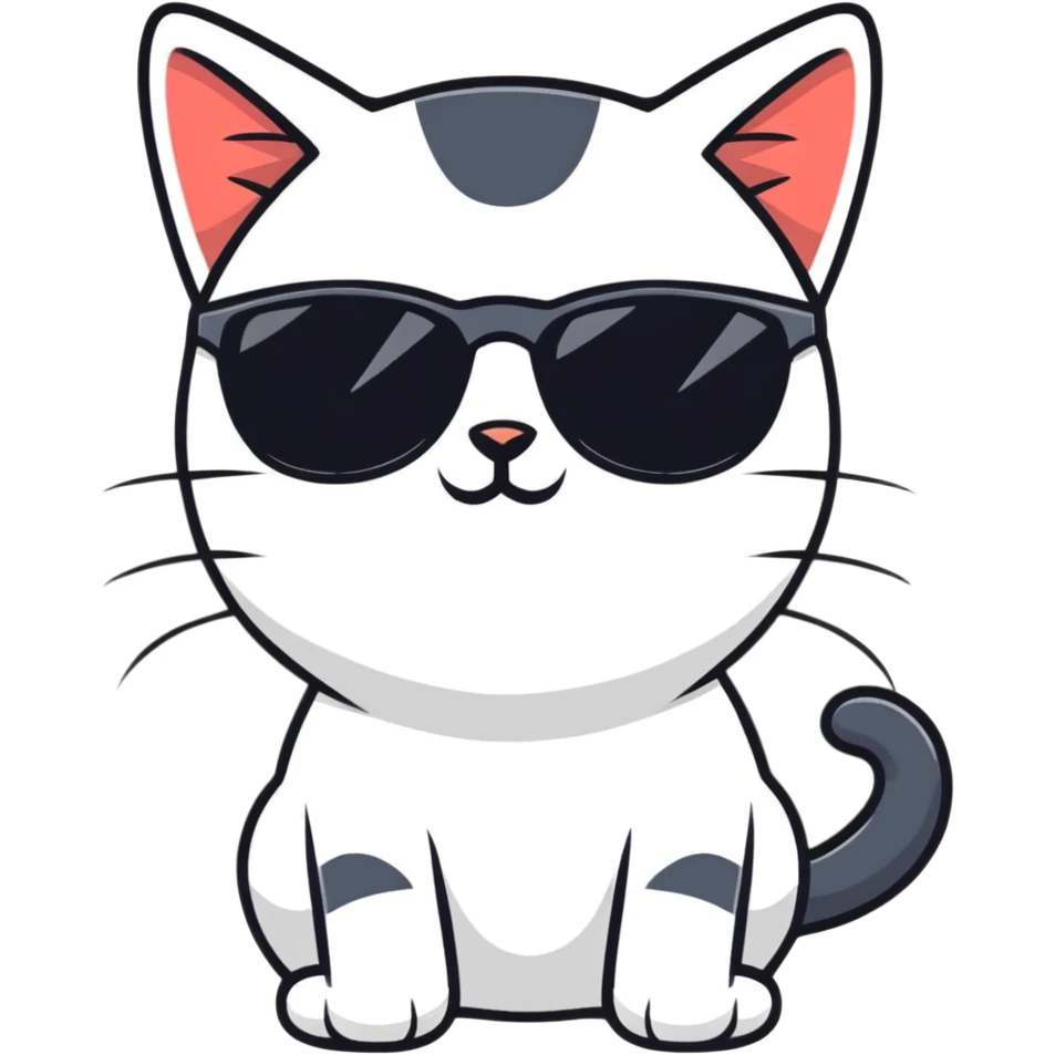 Cat with sunglasses emoji