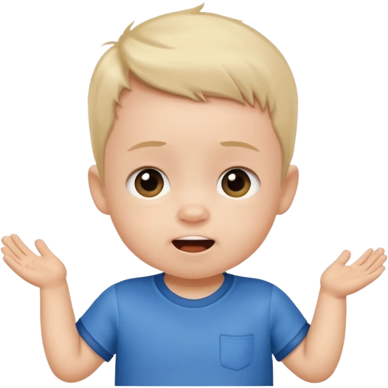 A toddler with a tiny jersey shirt, adorable enthusiasm emoji