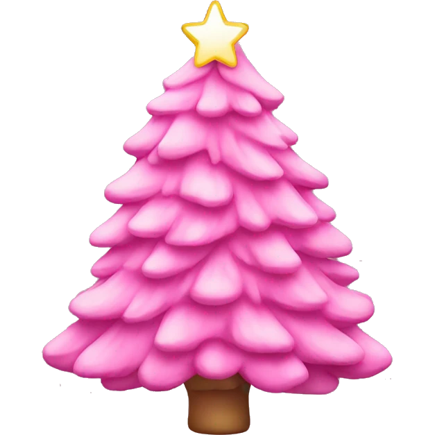 Pink Christmas tree emoji