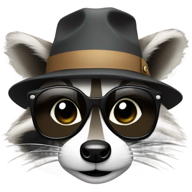 A raccoon wearing a hat  emoji