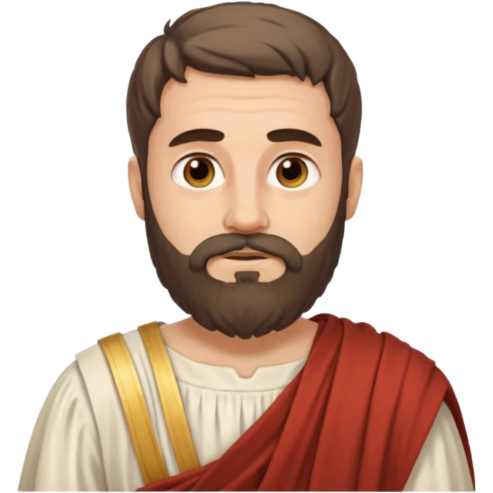 ancient greek writer with beard emoji