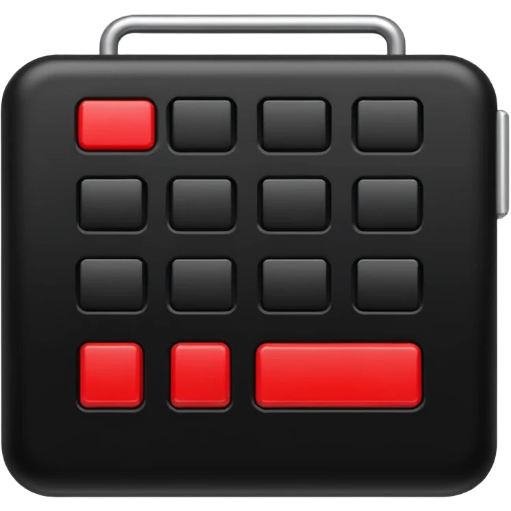 pin pad with a small black screen on top and a small red screen down indicates the locked situation emoji