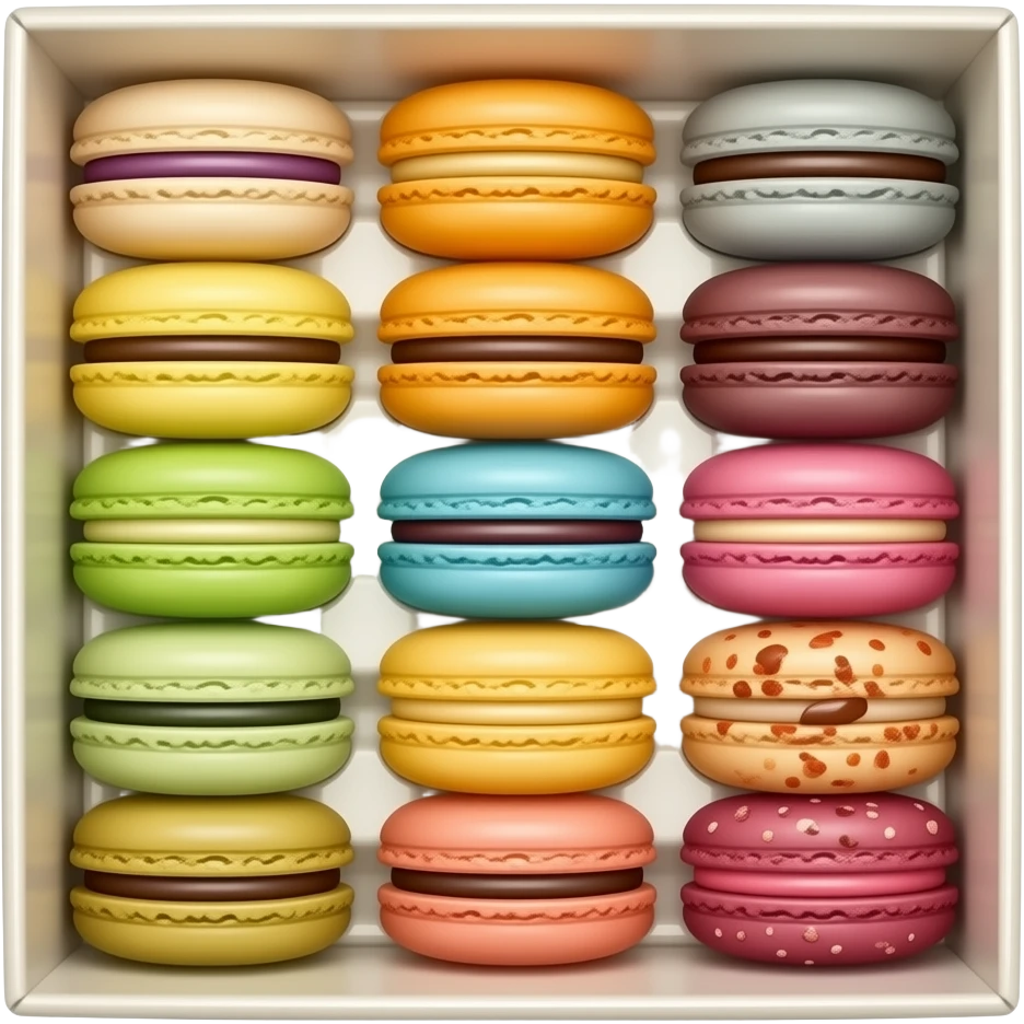 Macarons aesthetic  colors in a box emoji
