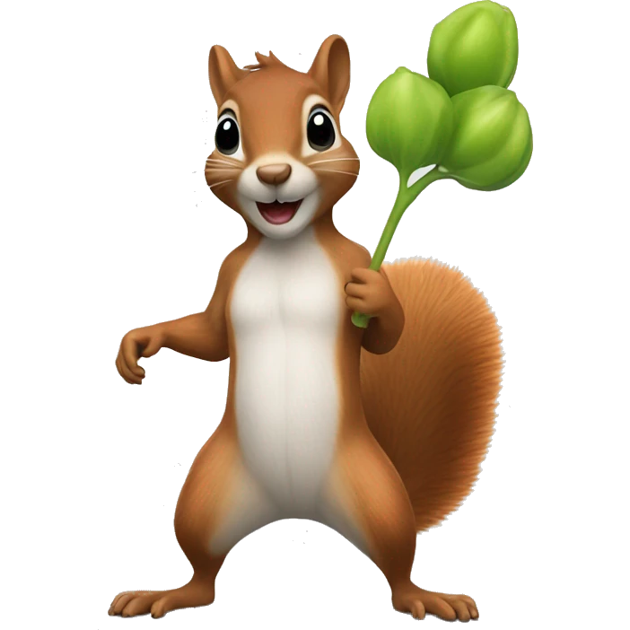 squirrel with prese emoji
