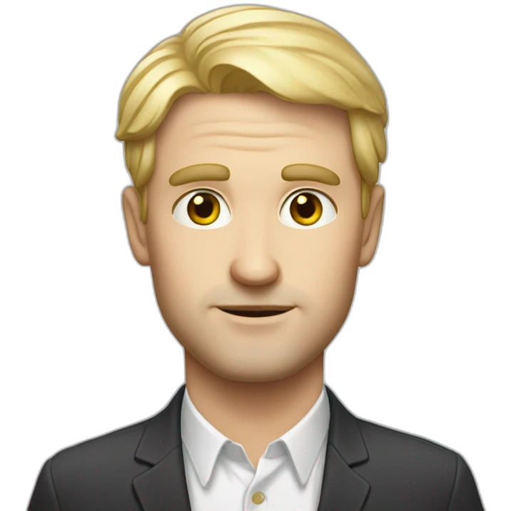 stereotypical french white man emoji