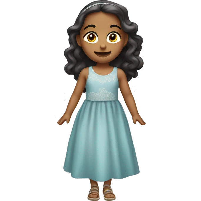 niña con vestido emoji