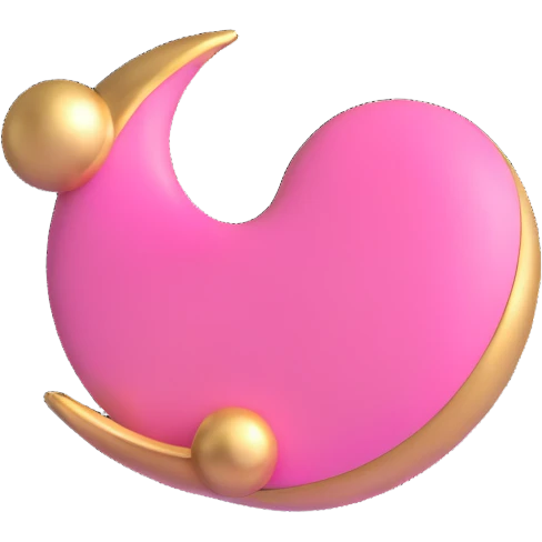 shiny pink gold dot emoji