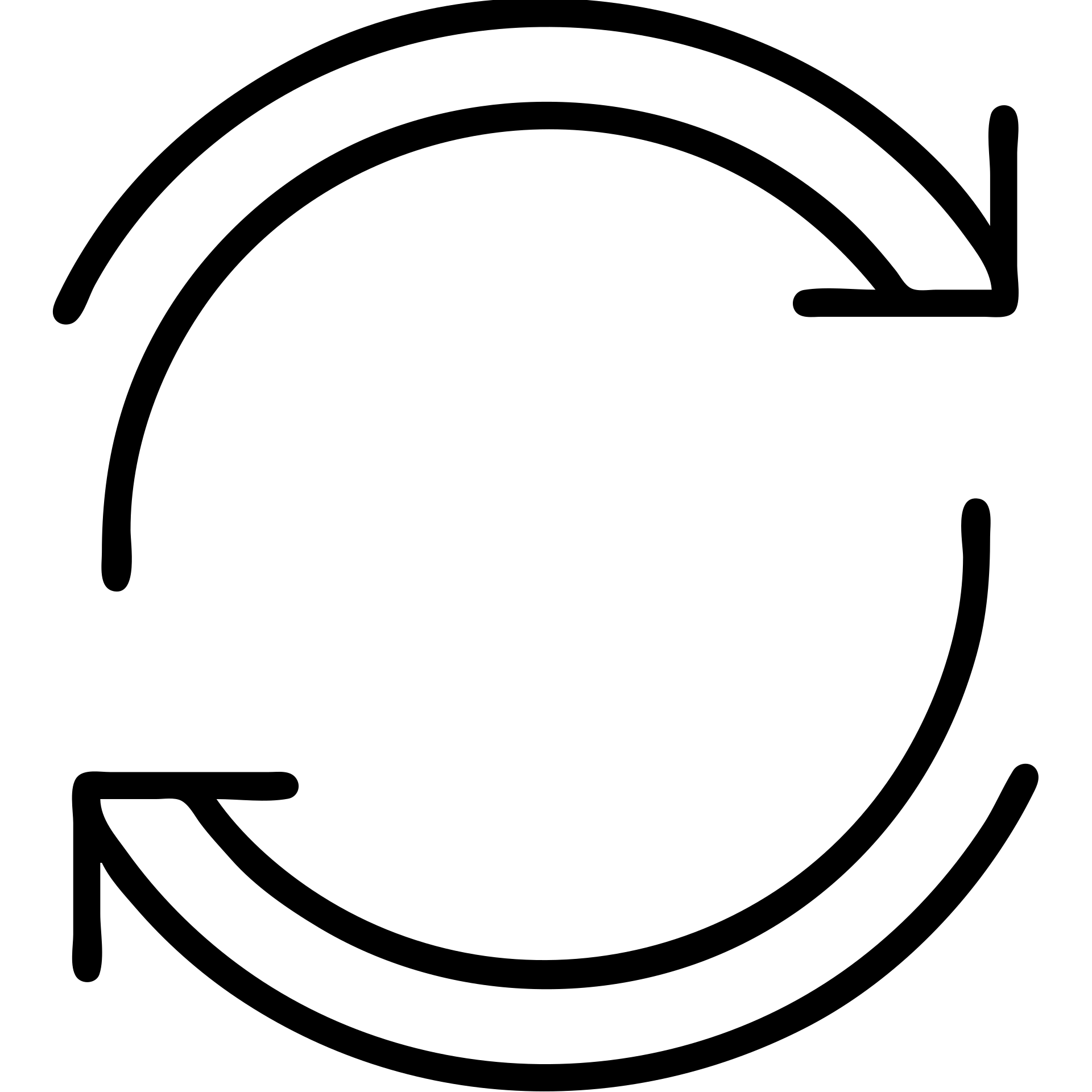 circular loop made of two arrows, pointing left, refresh or reload icon, outline icon style emoji