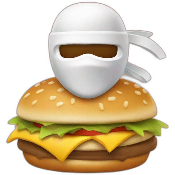 Tortu ninja entrain de manger McDonald's emoji