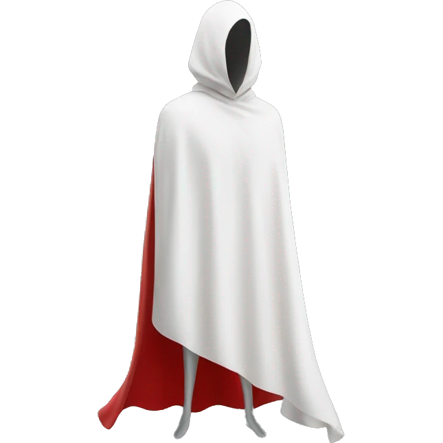 faceless mannequin flapping red cape emoji