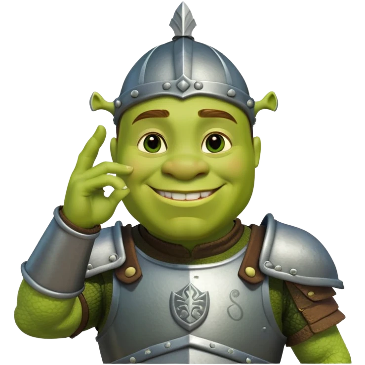Shrek saluting ￼ emoji