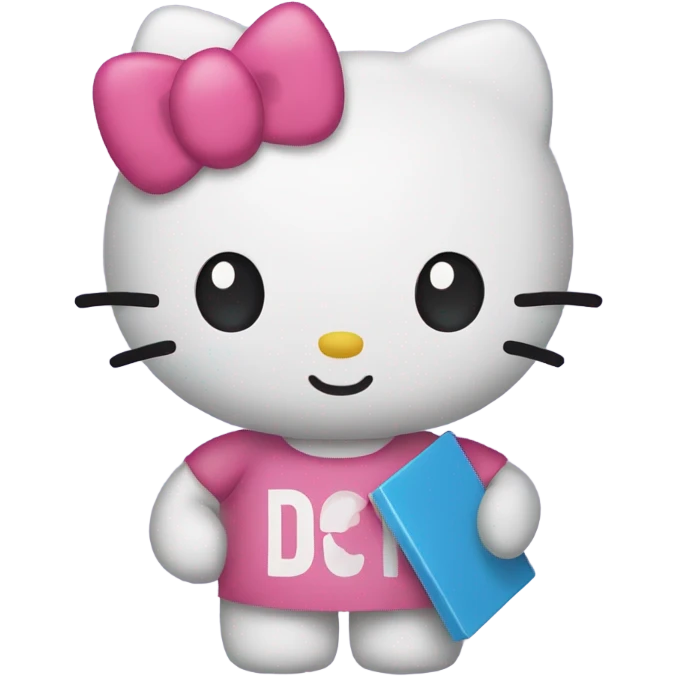Hello kitty with a sign that says “don’t crash OUT emoji