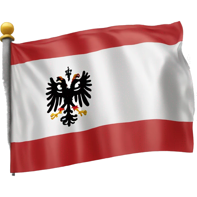 austrian flag emoji but with a coat of arms to the right side of the flag emoji