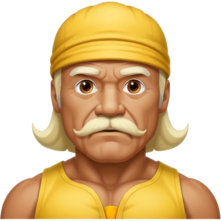 Hulk hogan white handlebar moustache emoji