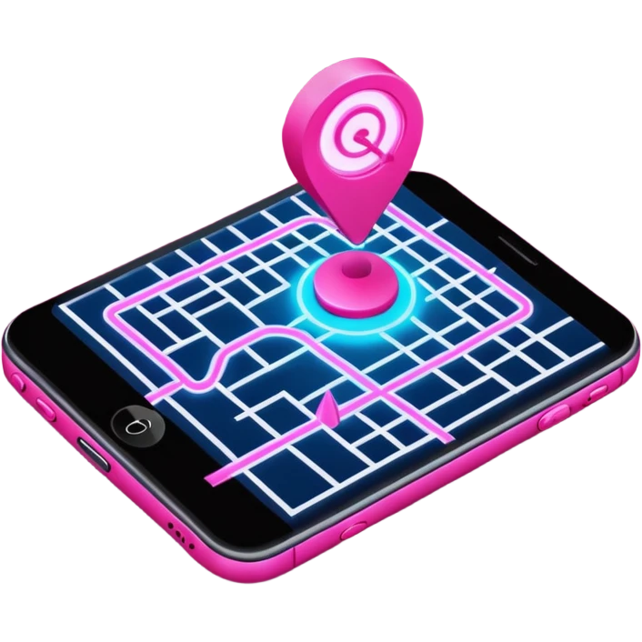 pink gps map lines emoji