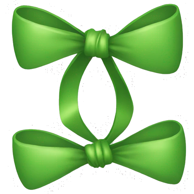 Green bow emoji