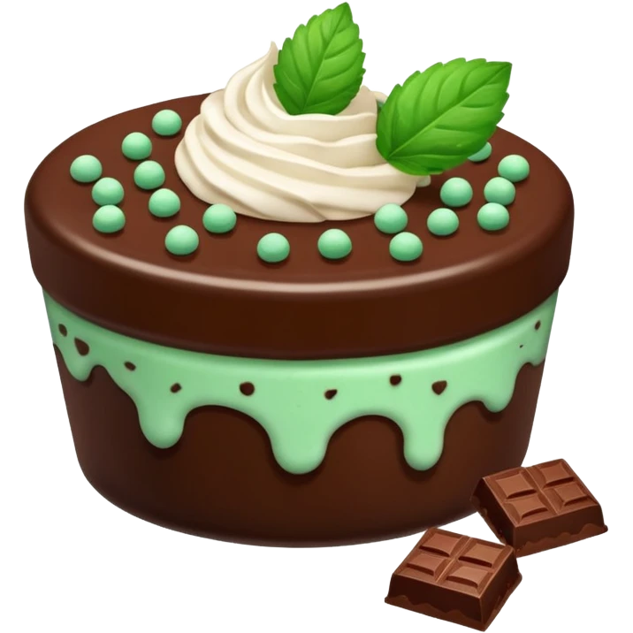 malteada de menta con chocolate emoji