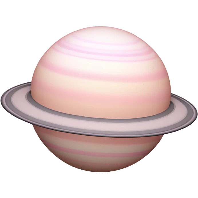 Pale pink Saturn emoji