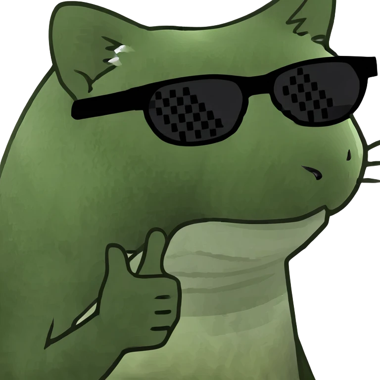 Cat with sunglasses emoji