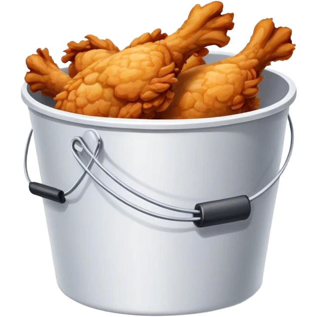 Fried chicken in bucket emoji