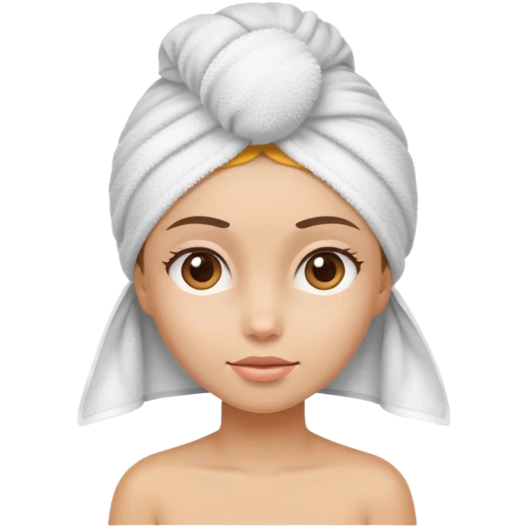 girl with a towel on her head emoji