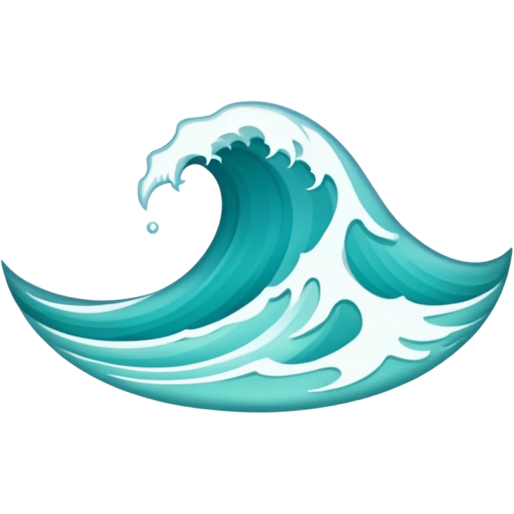 One small dainty wave emoji