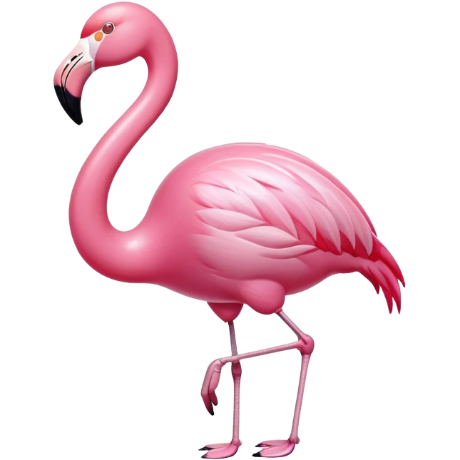 Flamingo balloon emoji
