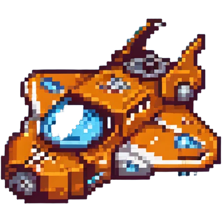 Orange space cruiser emoji