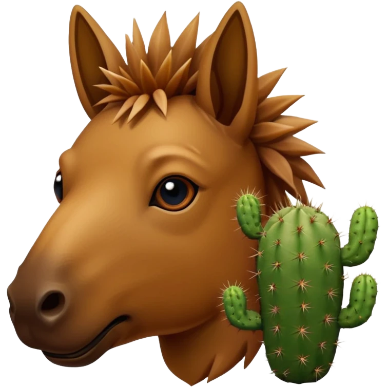 dog with horse head and cactus head emoji