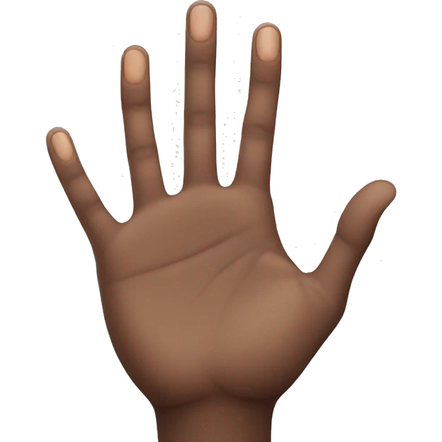 Left hand with missing ring finger emoji