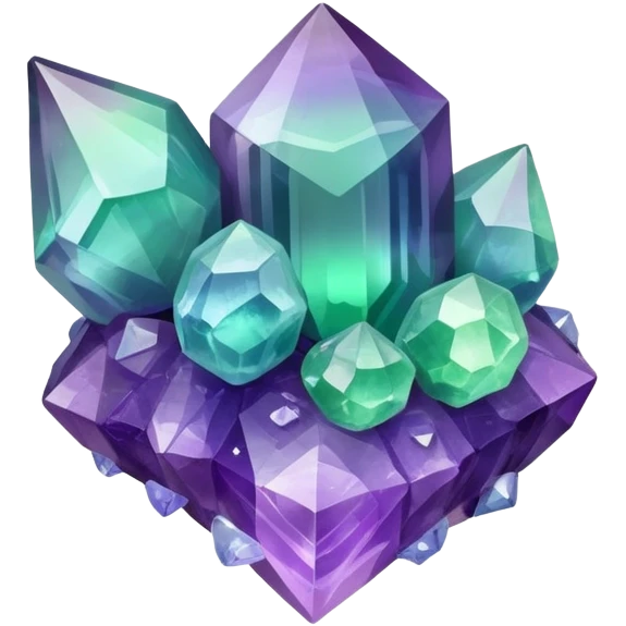 Fluorite crystal cluster emoji