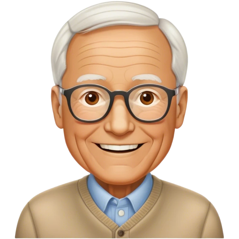 Smiling Dieter Rams in his old age. emoji