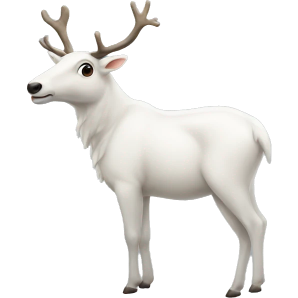 White raindeer emoji