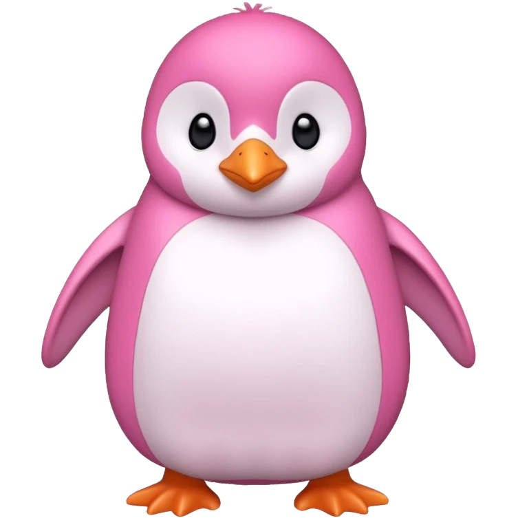 Pink penguin emoji