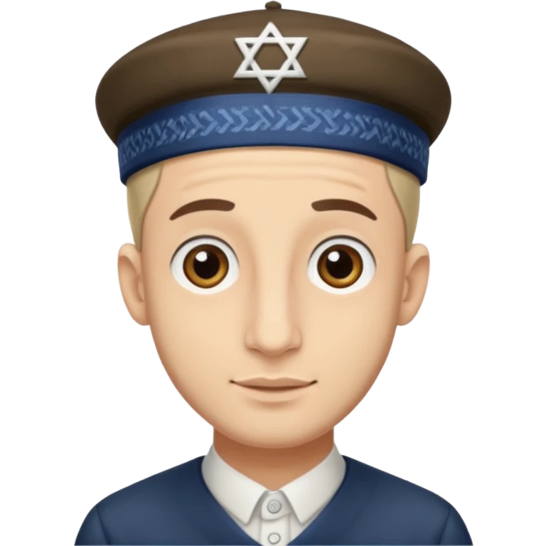 A Jewish male with a large nose and a dome on his head emoji