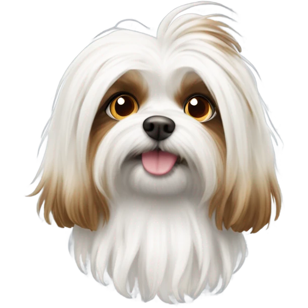 white and brown Biewer York emoji