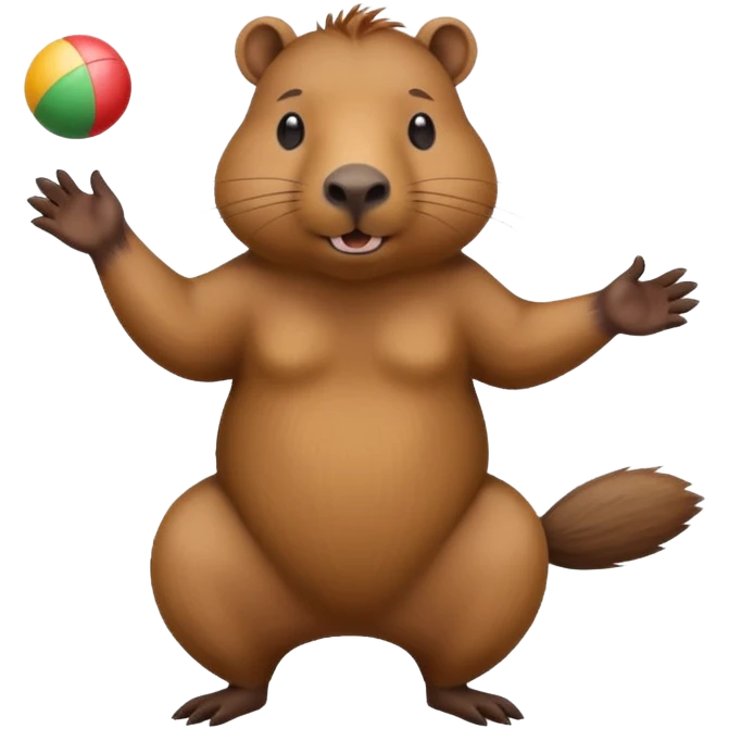 Juggling capybara emoji