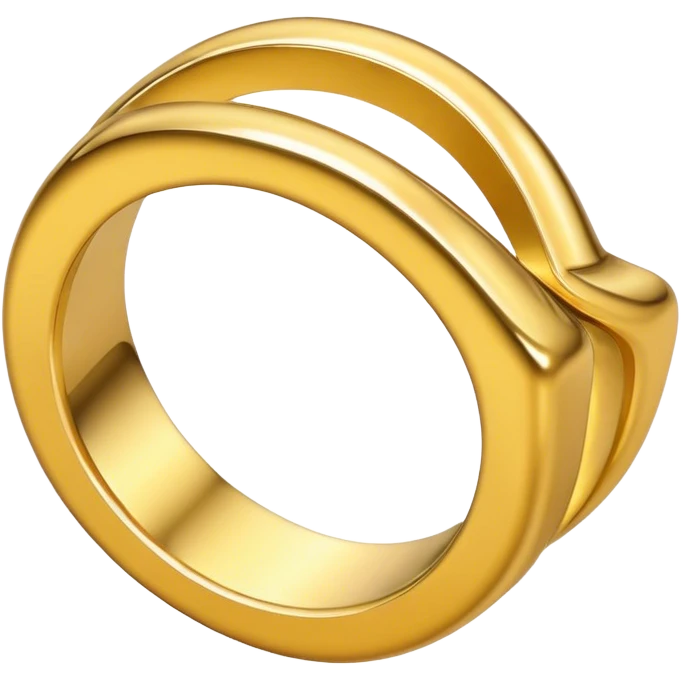 Gold wavy ring  emoji