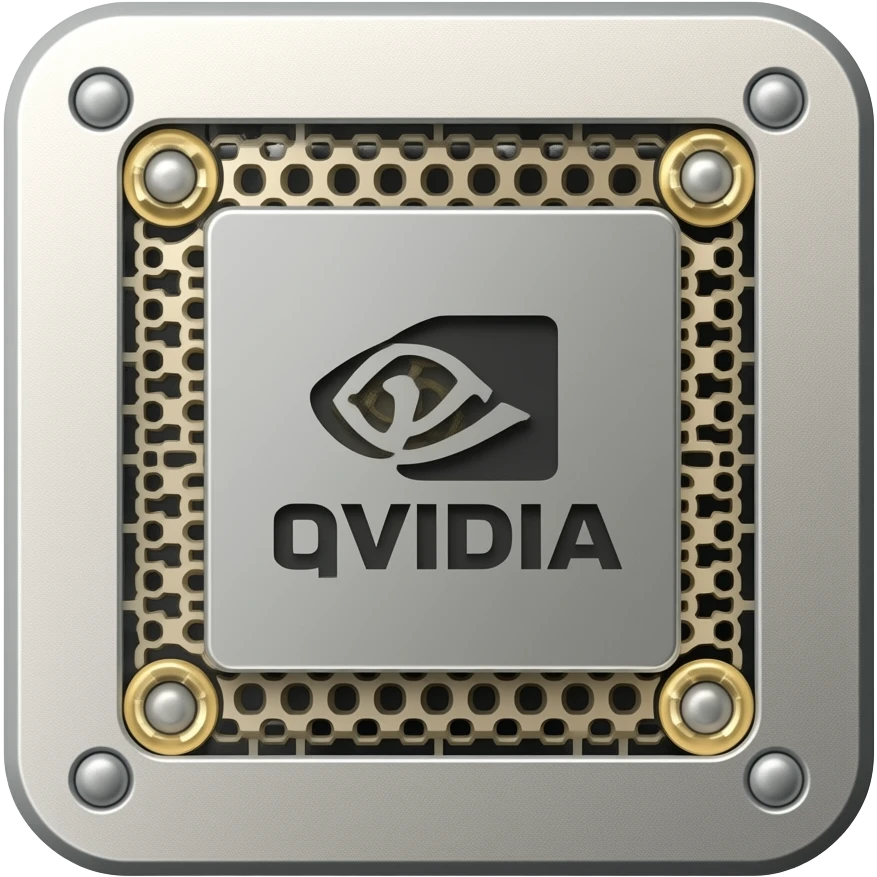 nvidia GPU A100 3D rectangular video card corner view emoji