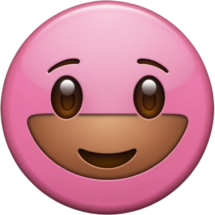 pink and brown button emoji