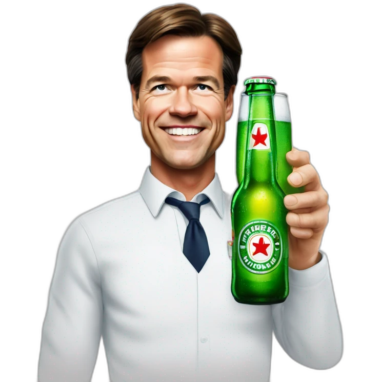 Mark Rutte with a Heineken emoji