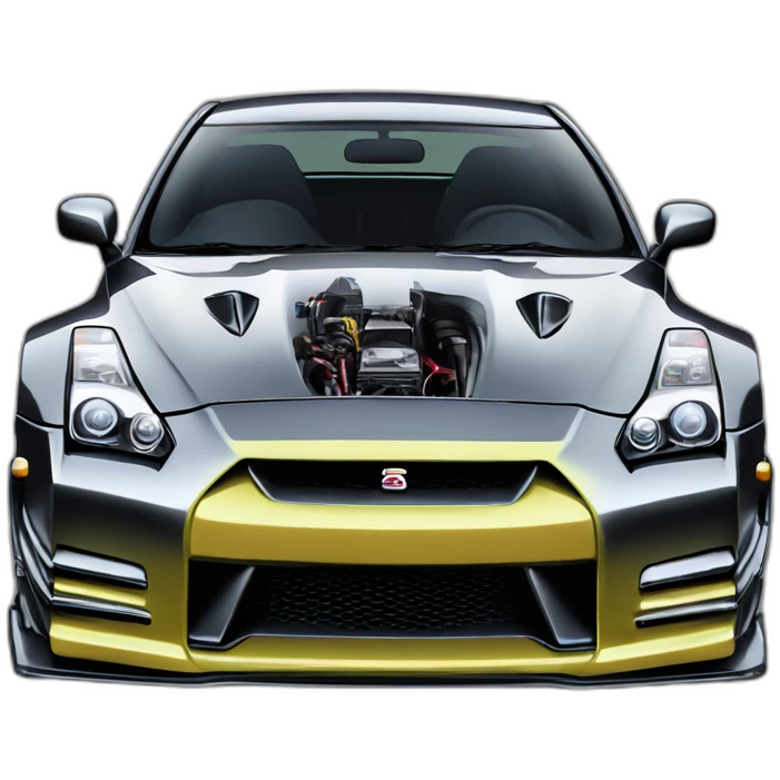 Nissan-skyline-gt-r35,chromehearts emoji