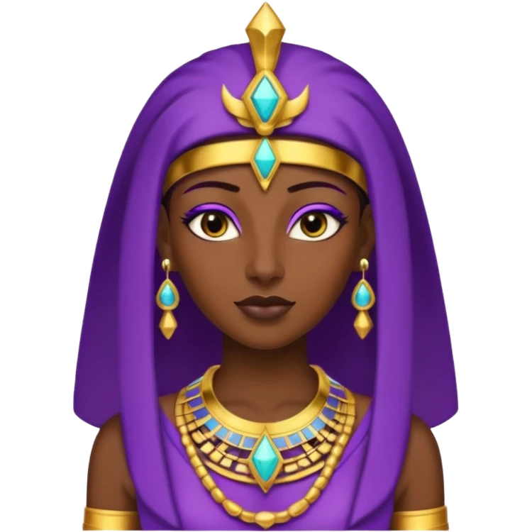 purple woman Pharaoh emoji